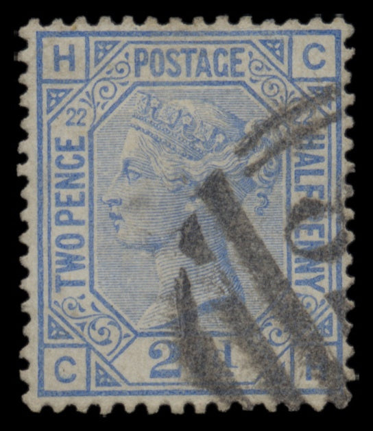 7646 GB SG142 2½d Blue Plates 17-23 1880. Sc#68 Mi51. Used. C£365