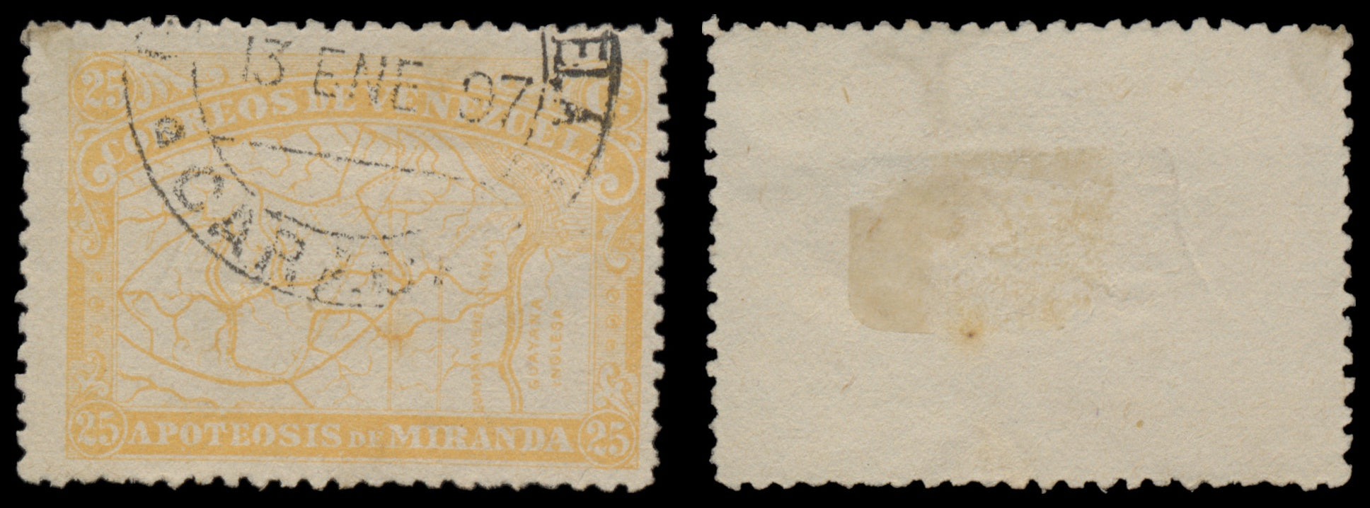 7647 Venezuela SG169-173 "Map" Set of 5 1896. Used. C£100