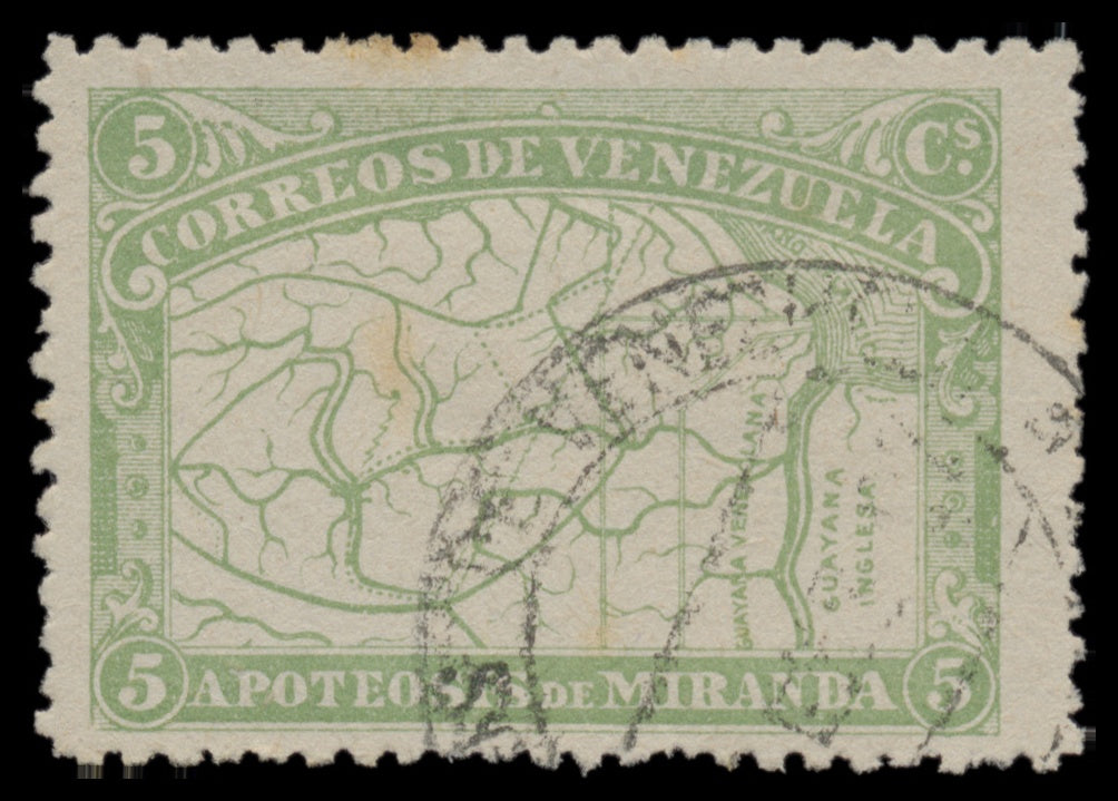 7647 Venezuela SG169-173 "Map" Set of 5 1896. Used. C£100
