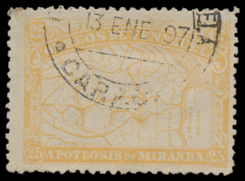 7647 Venezuela SG169-173 "Map" Set of 5 1896. Used. C£100
