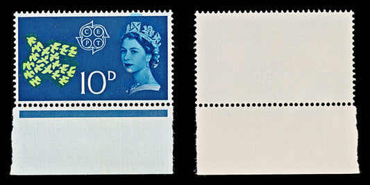 7665 GB SG628 10d & 1s6d with Major Colour Shifts 1961. Sc#384 Mi348. Mint MNH