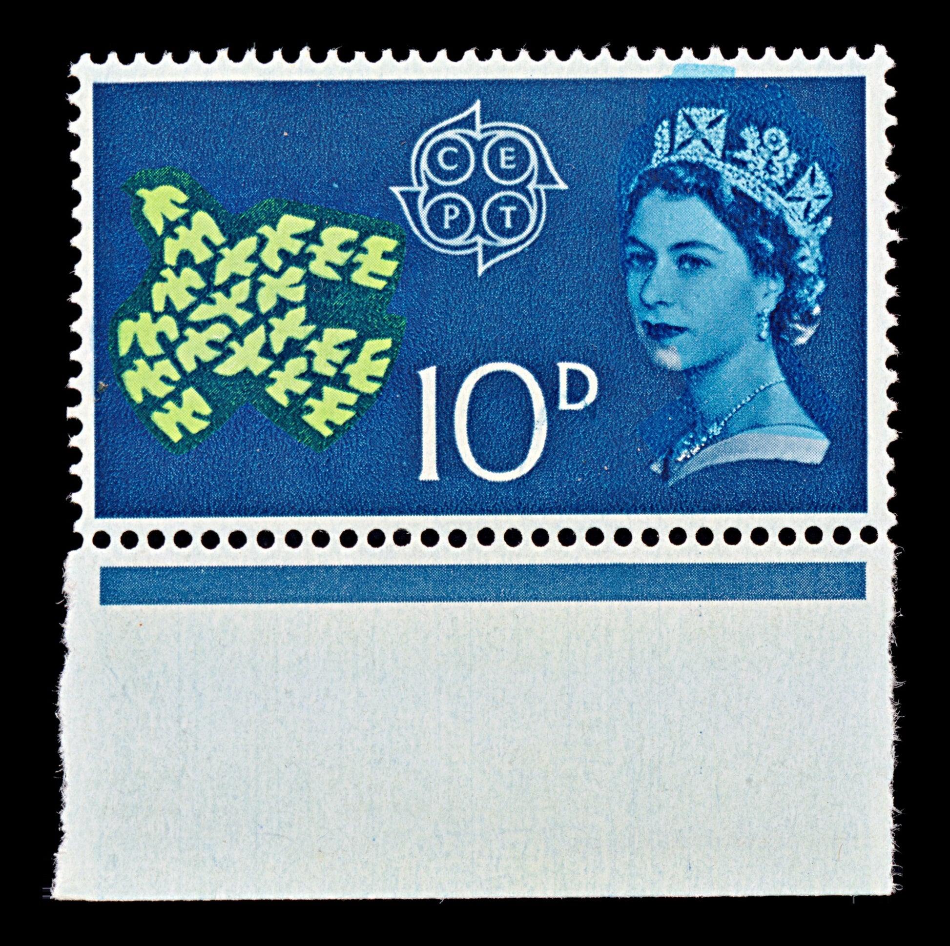 7665 GB SG628 10d & 1s6d with Major Colour Shifts 1961. Sc#384 Mi348. Mint MNH