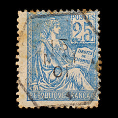 7673 France SG298 25C Blue 1900. Mi94I. Used. C£11, view 3