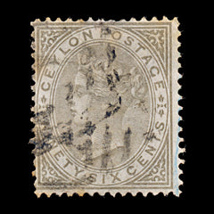 7699 Ceylon SG132 96C Brown Grey 1872. Sc#73 Mi54C. Used. C£30, view 3