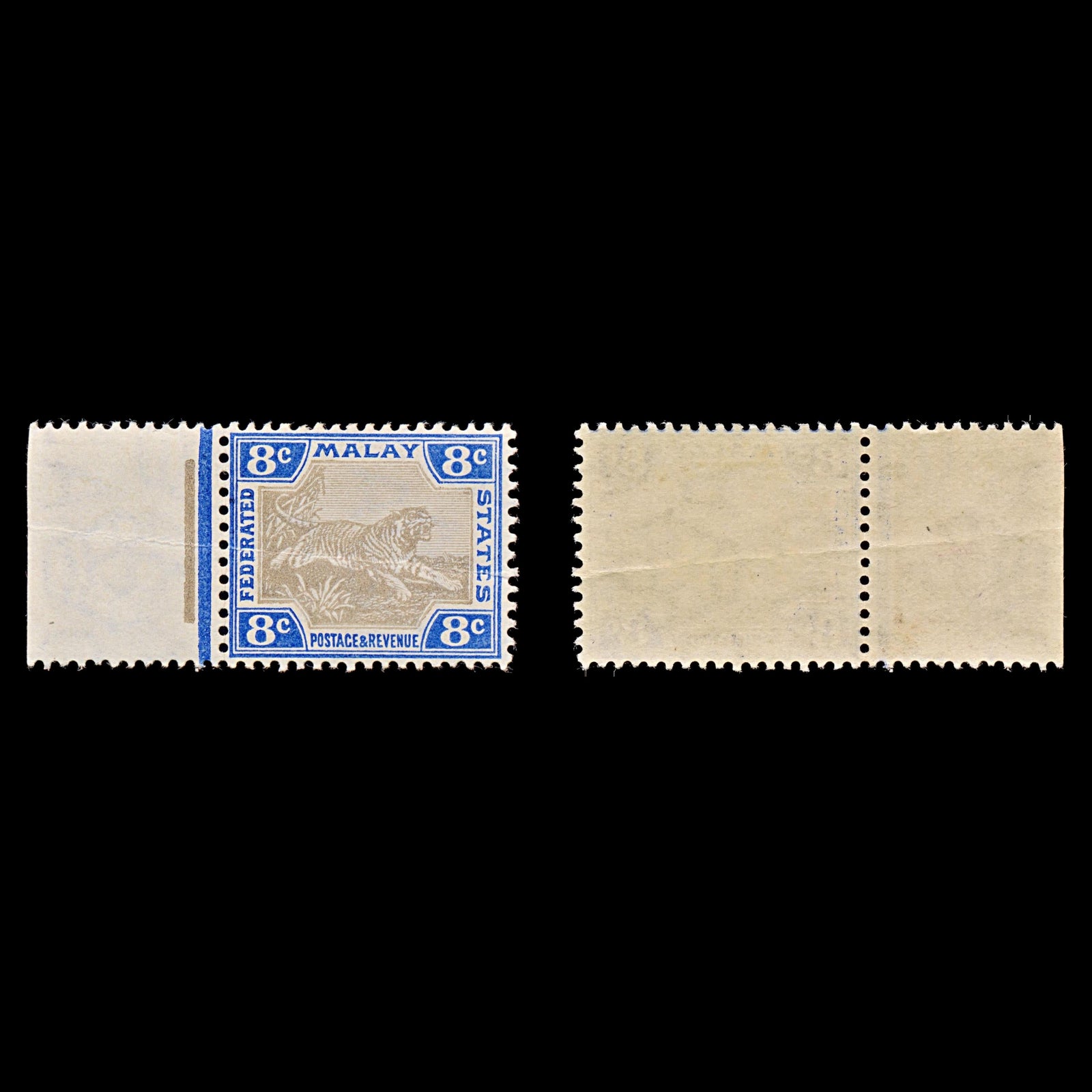 7702 Straits Settlements SG41 8C Grey & Ultramarine 1905. Sc#30 Mint MVLH. C£85