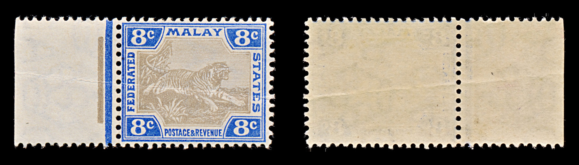 7702 Straits Settlements SG41 8C Grey & Ultramarine 1905. Sc#30 Mint MVLH. C£85