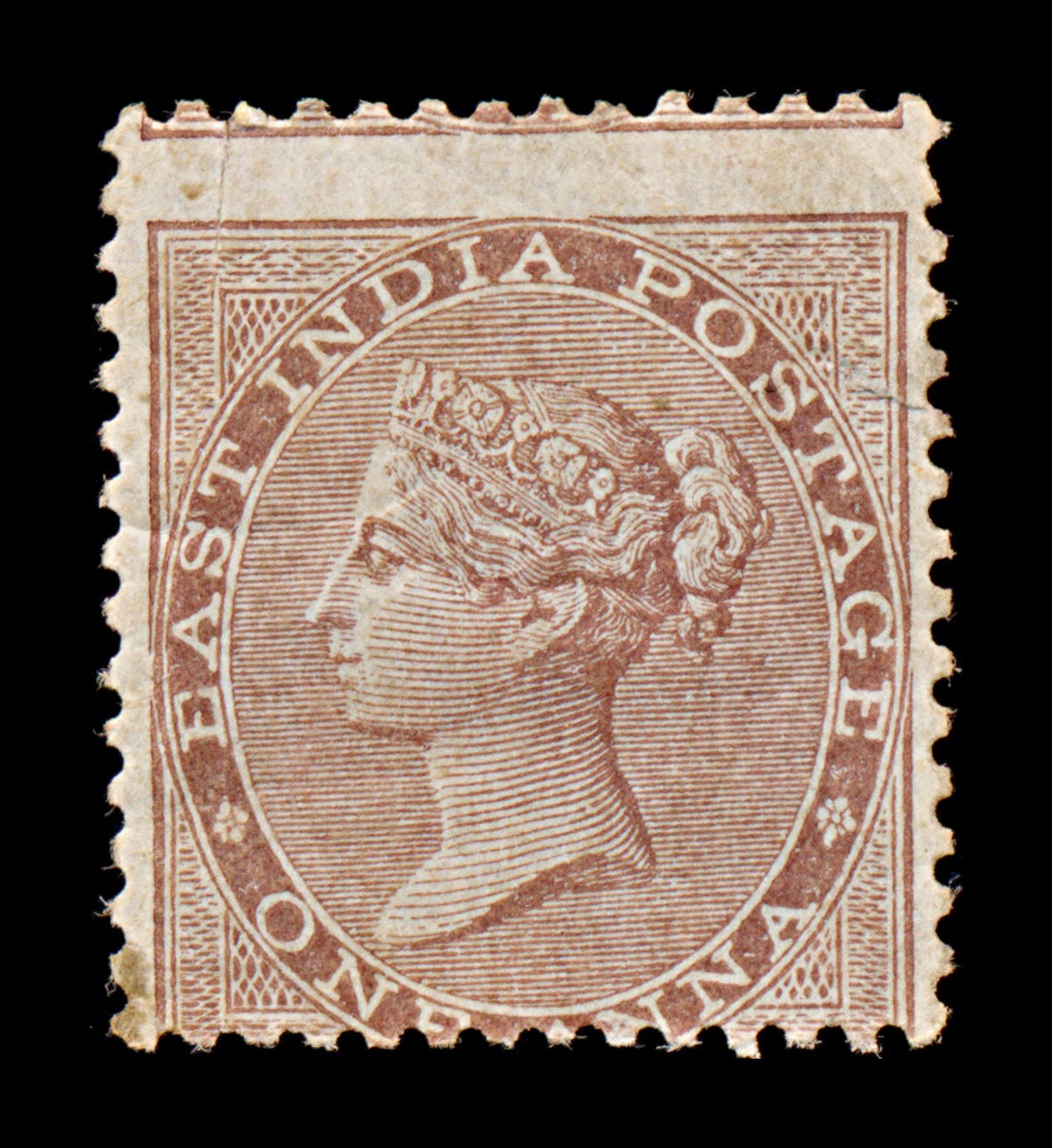 7709 India SG39 1A Brown 1856. Sc#12 Mi11. Mint MH. C£80