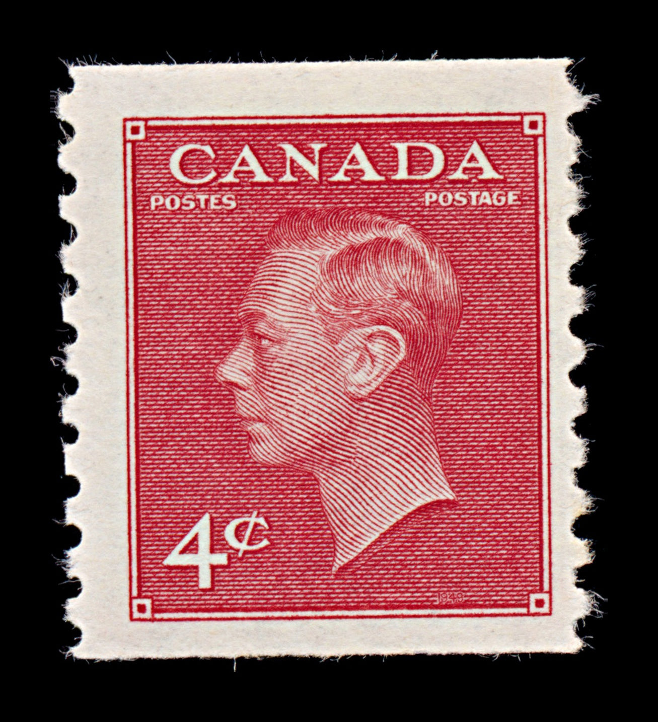 7717 Canada SG422 4C Dark Carmine 1950. Sc#300 Mi254D. Mint MVLH. C£14