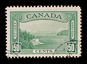 7721 Canada SG366 50C Green 1938. Sc#244 Mi207. Used. C£16