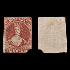7730 New Zealand SG43 6D Red Brown 1863. Sc#14 Mi16a. Used. C£120, view 1