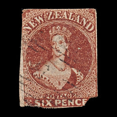 7730 New Zealand SG43 6D Red Brown 1863. Sc#14 Mi16a. Used. C£120, view 3