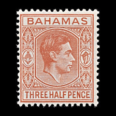 7742 Bahamas SG151a 1½D Pale Red Brown 1948. Sc#102a Mint MH. C£12, view 3