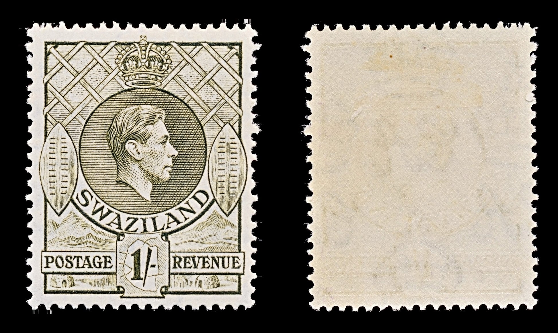 7747 Swaziland SG35 1S Olive 1938. Sc#34a Mi34A. Mint MVLH. C£28
