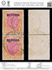 7778 Burma SG14 2R Carmine & Orange. 