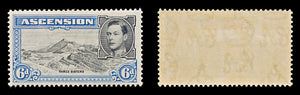 7782 Ascension SG43 6D Black & Grey Blue 1938. Sc#45 Mi48A. Mint MH. C£14