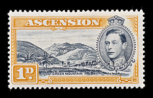 7785 Ascension SG39a 1D Black & Orange Yellow 1940. Sc#41Ac Mi41A. Mint MVLH. C£14