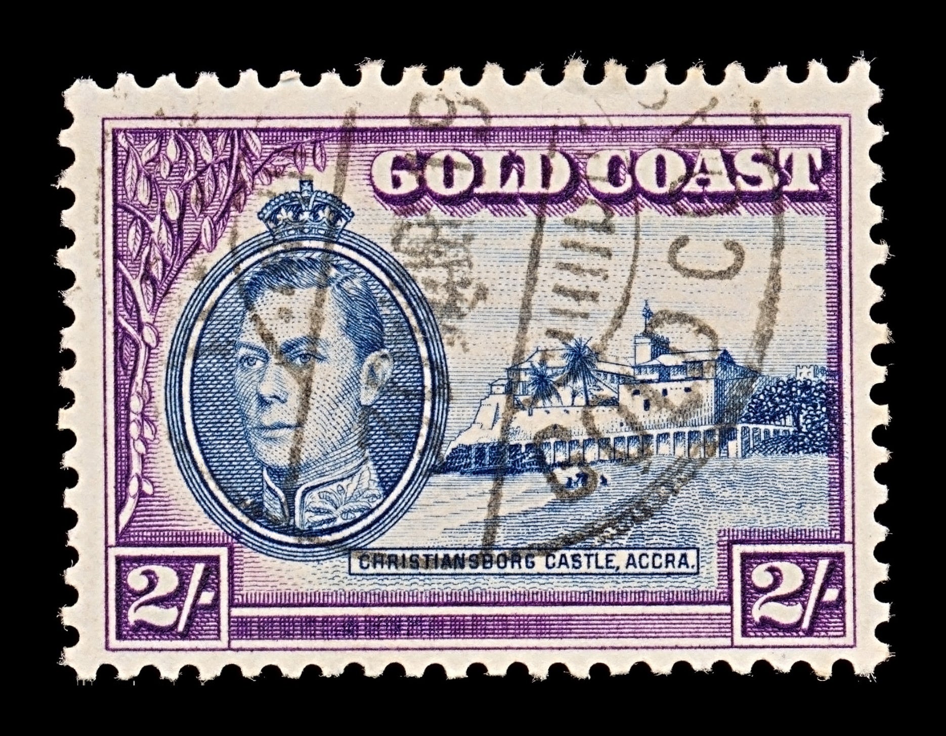 7787 Gold Coast SG130a 2S Violet & Blue 1940. Sc#125 Mi115C. Used. C£21