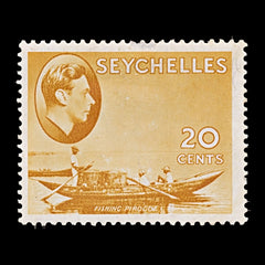 7795 Seychelles SG140a 20C Brown Ochre 1941. Sc#136a Mint MH. C£30, view 3