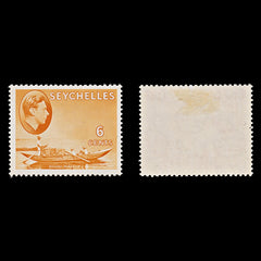 7796 Seychelles SG137 6C Orange 1938. Sc#128 Mi124. Mint MH. C£18, view 1