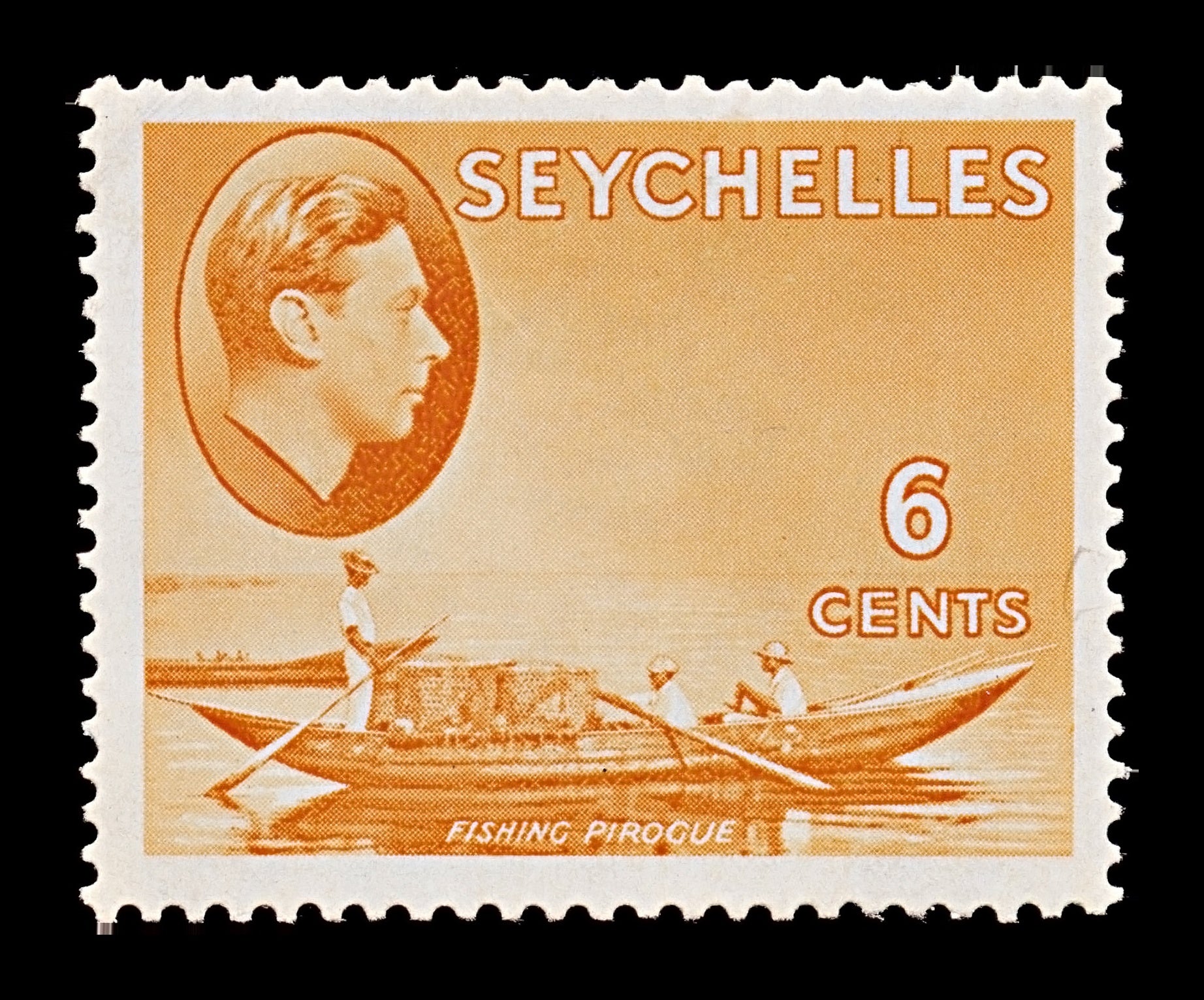 7796 Seychelles SG137 6C Orange 1938. Sc#128 Mi124. Mint MH. C£18