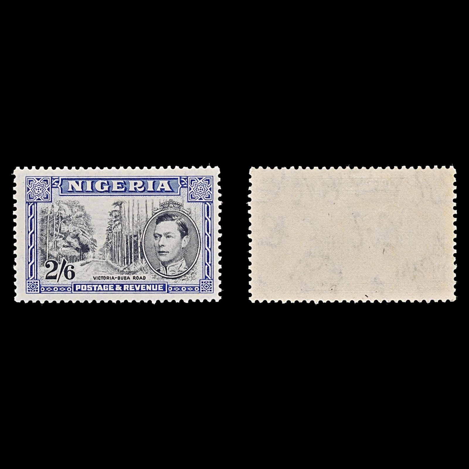 7799 Nigeria SG58ab 2s6d Black & Deep Blue 1947. Mint MNH. C£55