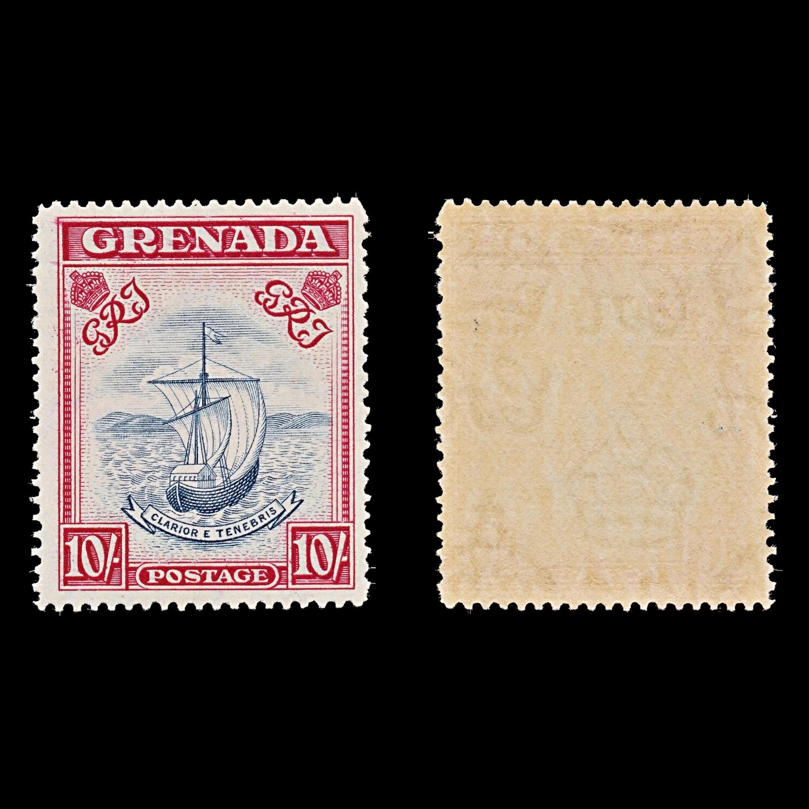 7809 Grenada SG163b 10S Carmine & Slate Blue. Fresh Example 1943. Mint MNH. C£300