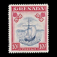 7809 Grenada SG163b 10S Carmine & Slate Blue. Fresh Example 1943. Mint MNH. C£300, view 3