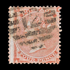 7822 GB SG80 6D Lilac. Watermark Error 1862. Sc#34 Mi19Ib. Used, view 3