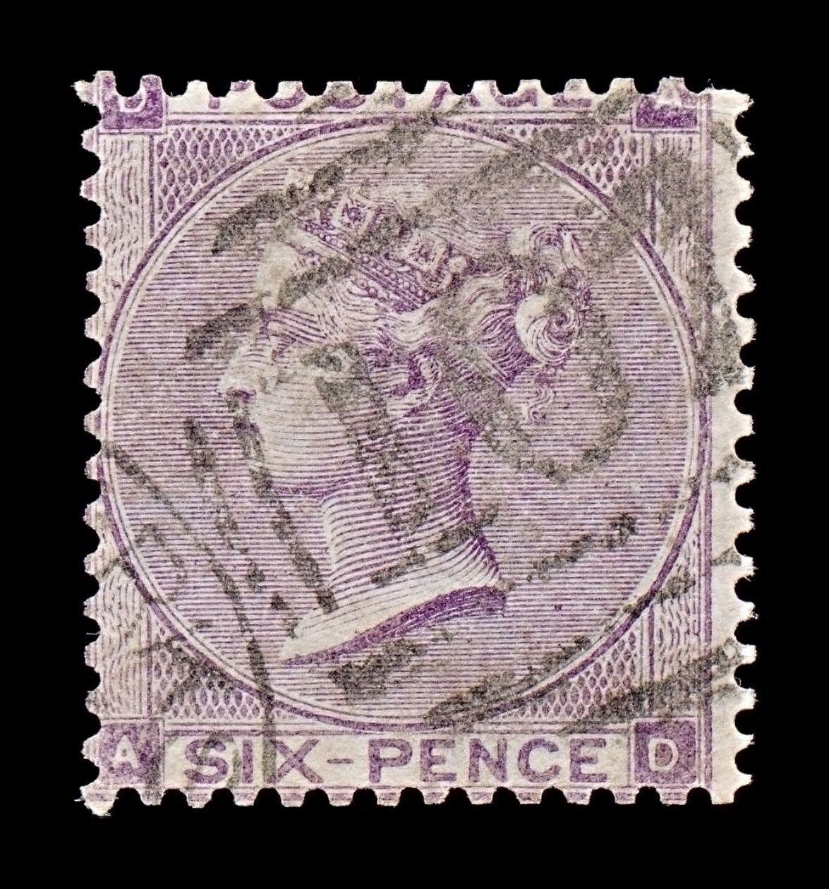 7823 GB SG85 6D Lilac 1864. Sc#39d Mi20II. Used