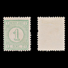 7831 Netherlands SG121 1C Green 1876. Sc#35c Mi31aD. Mint MNG. C£15, view 1
