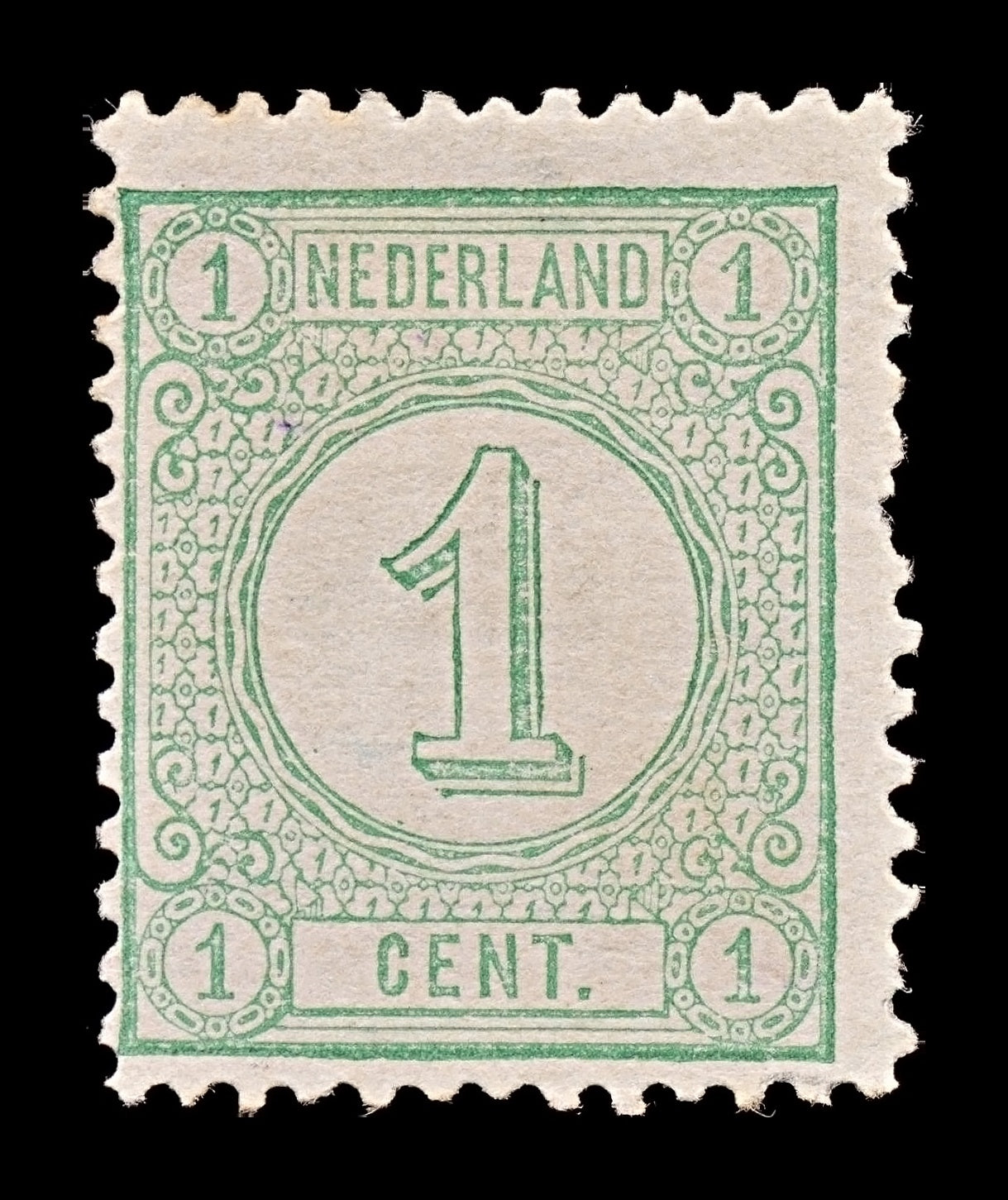 7831 Netherlands SG121 1C Green 1876. Sc#35c Mi31aD. Mint MNG. C£15