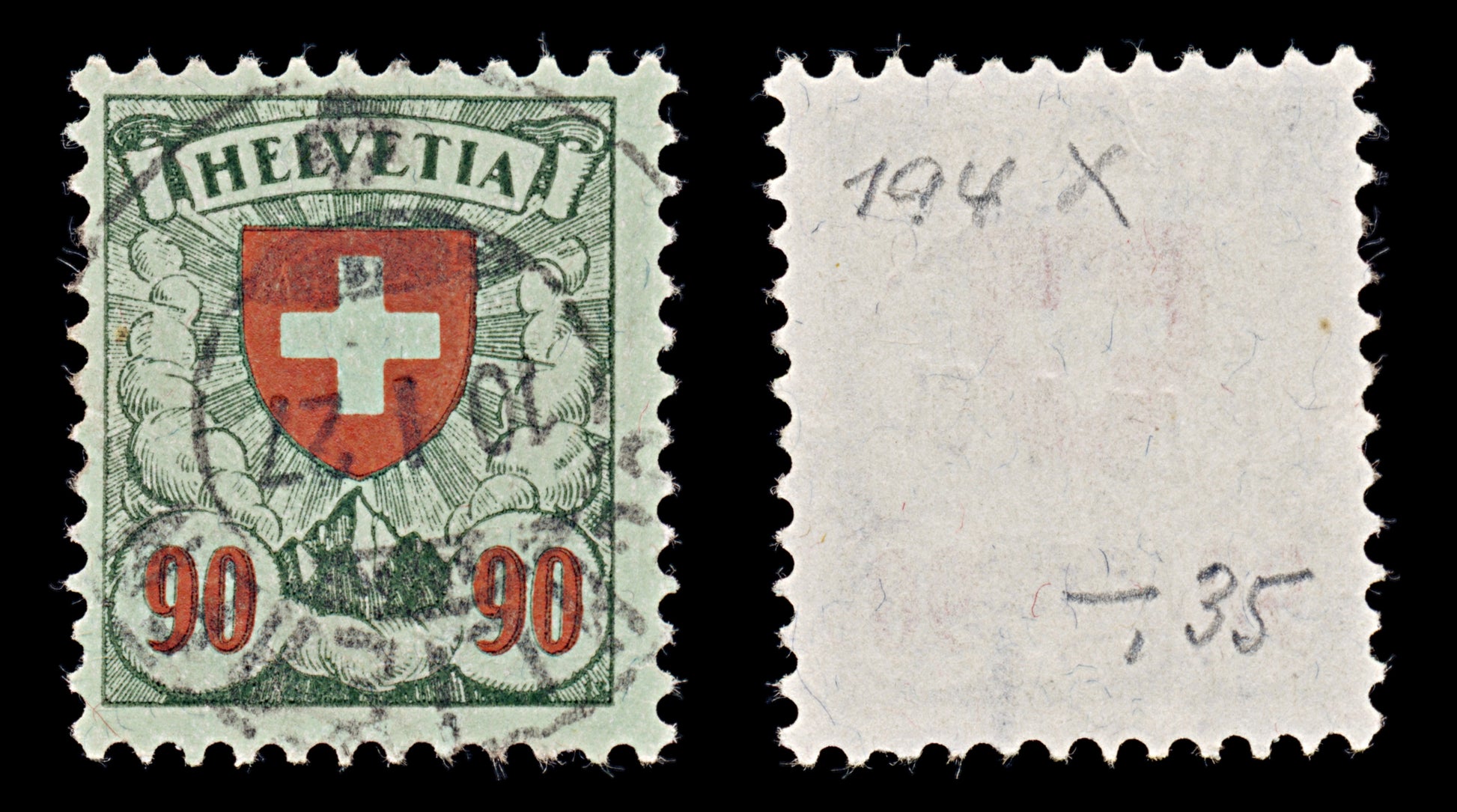 7860: Switzerland SG329/332 Coat of Arms Set of 4 1924 Sc#200/203 Mi194x/197x Used C£28