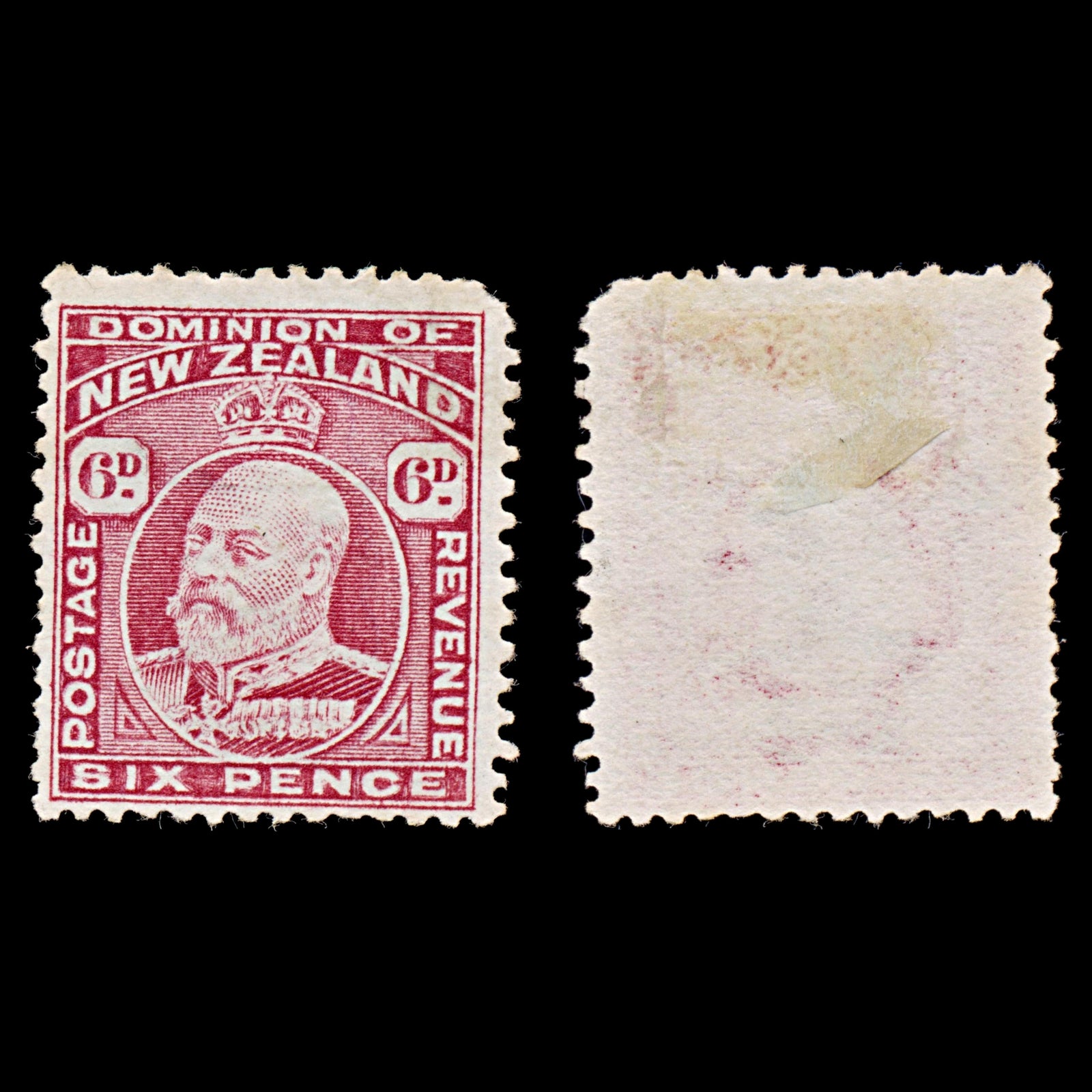 7861: New Zealand SG398 6d Carmine 1909 Sc#137a Mi128C MNG C£55