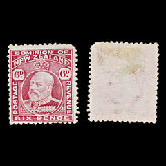 7861: New Zealand SG398 6d Carmine 1909 Sc#137a Mi128C MNG C£55, view 2