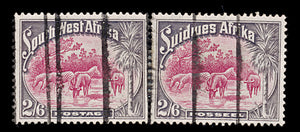 7862: South-West Africa SG82 2s6d Pink & Slate 1931 Sc#117 Mi156-157 Used C£28