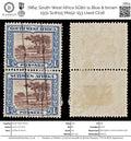 7864: South-West Africa SG80 1s Blue & brown 1931 Sc#115 Mi152-153 Used C£18