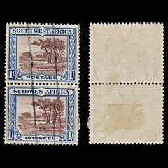 7864: South-West Africa SG80 1s Blue & brown 1931 Sc#115 Mi152-153 Used C£18, view 1
