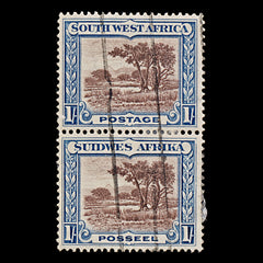 7864: South-West Africa SG80 1s Blue & brown 1931 Sc#115 Mi152-153 Used C£18, view 3