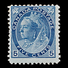7876: Canada SG157 5c Blue 1899 Sc#79 Mi67A Mint MLH C£120, view 3