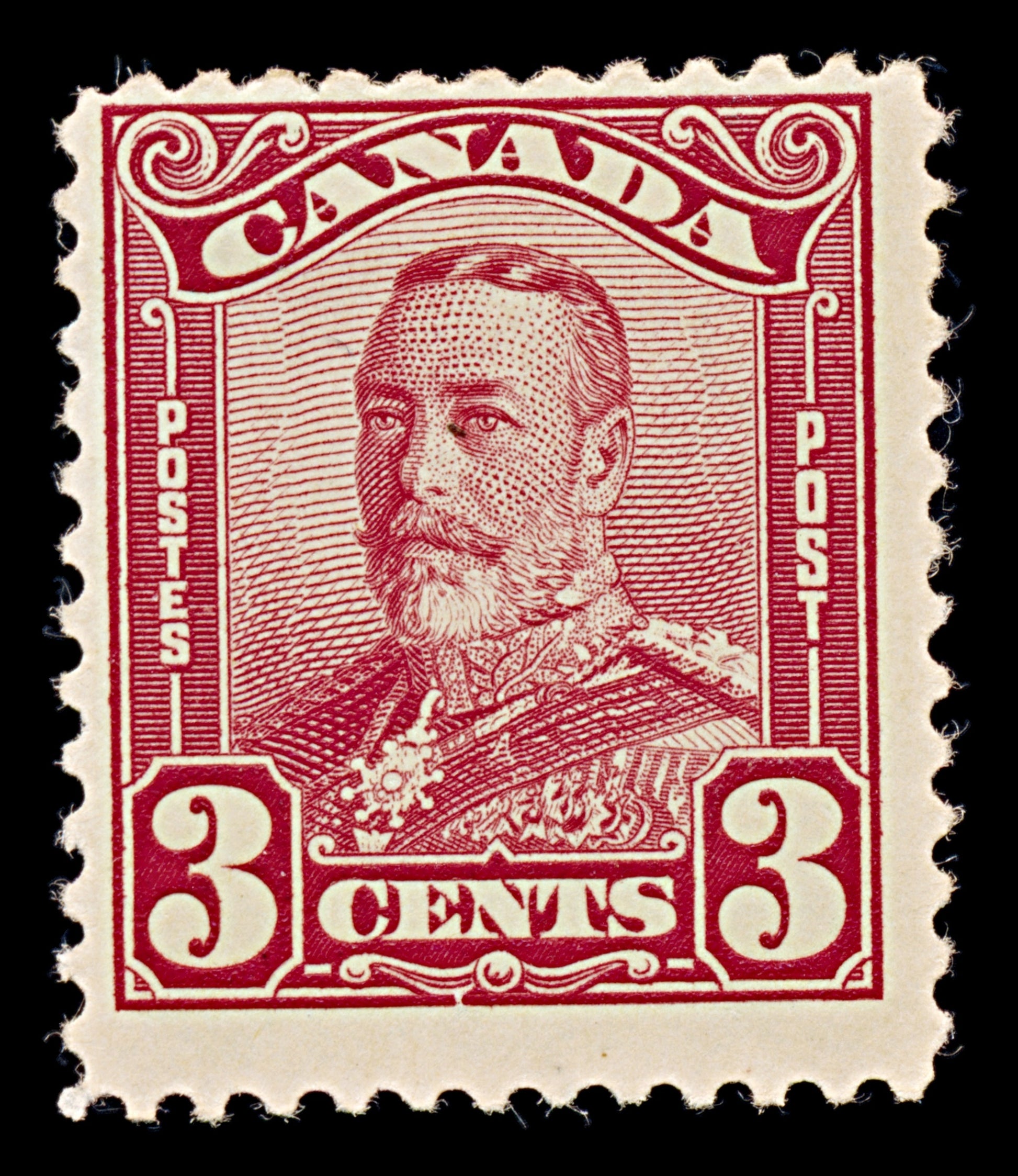 7893: Canada SG277 3c Lake 1928 Sc#151 Mi130 Mint MLH C£20