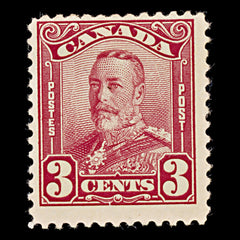 7893: Canada SG277 3c Lake 1928 Sc#151 Mi130 Mint MLH C£20, view 3