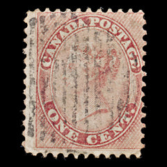 7904: Canada SG29 1c Rose 1859 Sc#14 Mi10 Used C£55, view 3