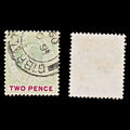 7909: Gibraltar SG58a 2d Carmine & Grey green 1907 Mi49y USed C£19