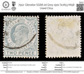 7912: Gibraltar SG68 2d Grey 1910 Sc#53 Mi58 Used C£14