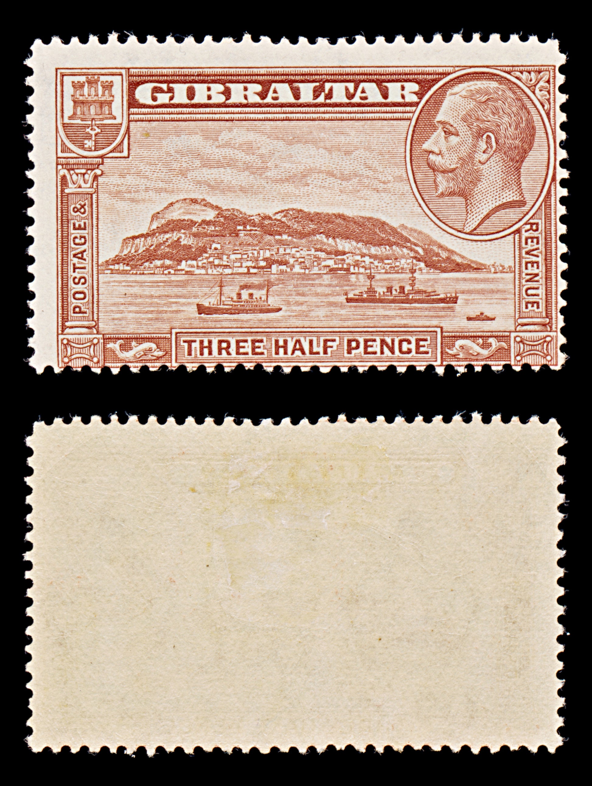 7915: Gibraltar SG111a 1½d Red Brown 1933 Sc#97a Mi97B Mint MH C£18