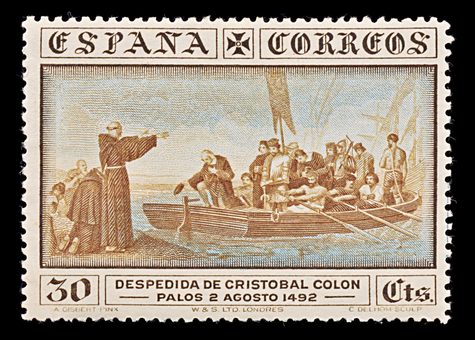 7918: Spain SG602 30c Brown & Blue 1930 Sc#427 Mi511 Mint MH C£12