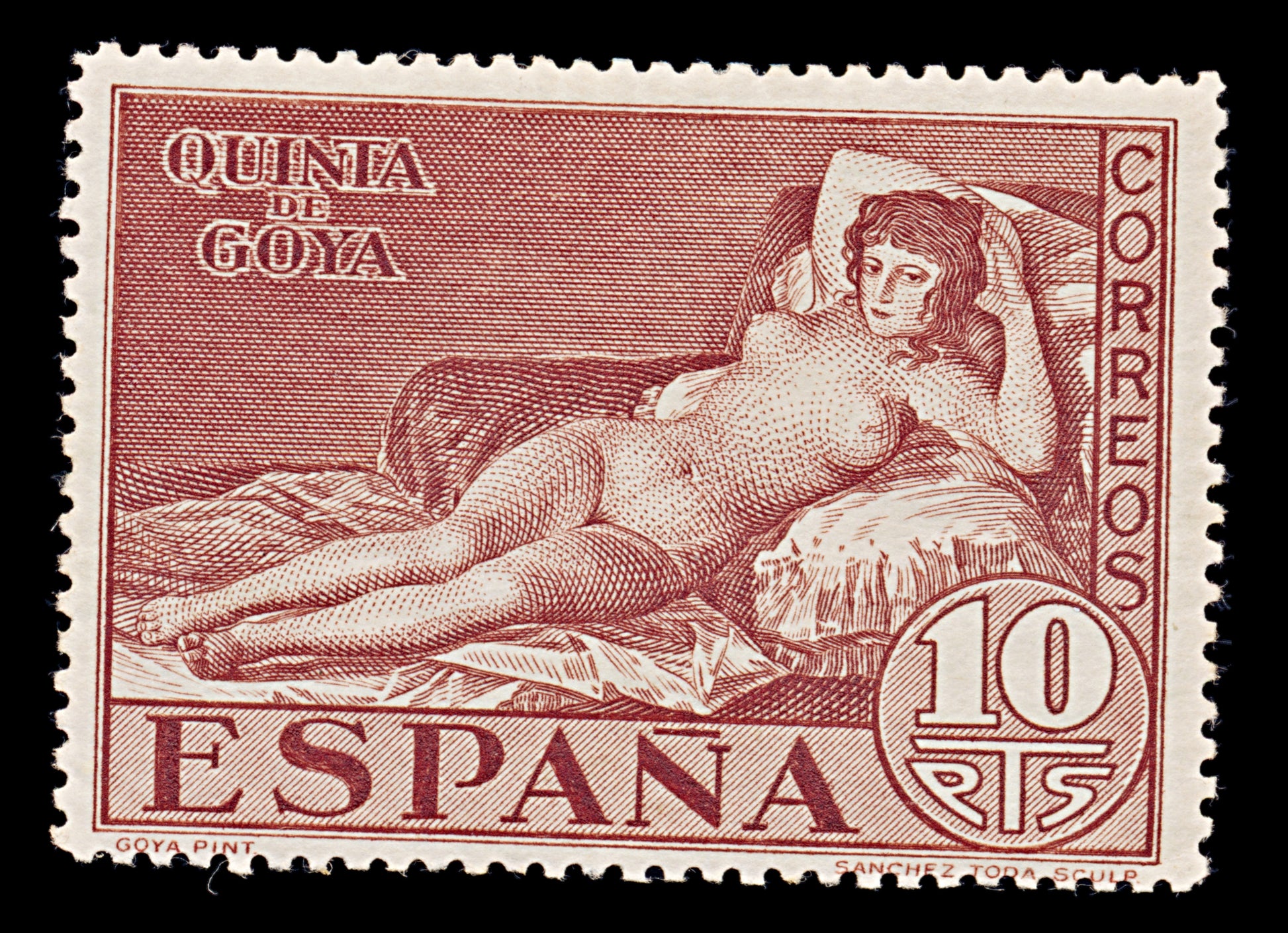 7920: Spain SG569 10Pta Red Brown 1930 Sc#399 Mi480A Mint MH C£17