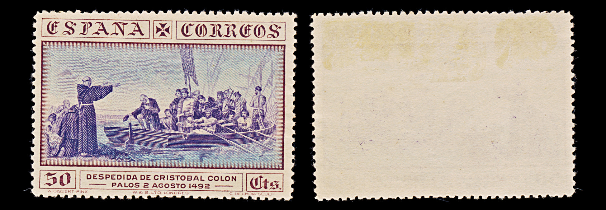 7922: Spain SG604 50c Blue & brown 1930 Sc#429 Mi513 Mint MNG C£14