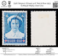 7926: Belgium SG1440 4+1F Red & Blue 1953 Sc#B536 Mi965 USed C£11