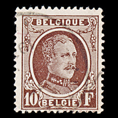 7929: Belgium SG373 10F Brown 1927 Sc#190 Mi217 Used C£13, view 3
